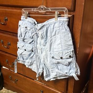 Free People Light Blue Cargo Shorts